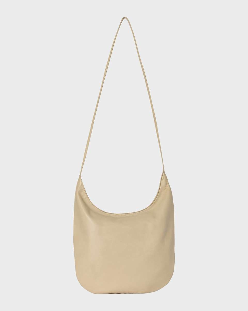 Izzy North-South Crossbody Bag in Silky Leather